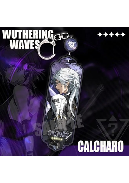 Yeni Wuthering Wales Cartethyia Lupa Zani Ciaccona Keychain Karikatür Anime Strip Kolye Anahtar Sırt Çantası Takı Sevimli Hediye Renk: Calcharo/gem Renk: 9cm (Yurt Dışından)