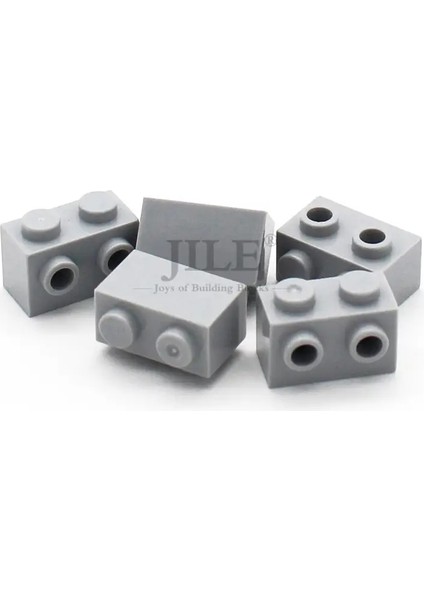 40PCS Moc Yapı Taşları 11211 Tuğla 1x2'yi Yan Uyumlu Bir Şekilde Monte Eden Parçacıklar ile Modifiye Edilmiş Bir Şekilde Modifikasyon Yapım Yapım Oyuncak: Açık Gri 40PCS (Yurt Dışından)