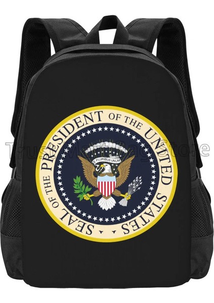 Amerika Birleşik Devletleri Başkanı Mührü Baskı Sırt Çantası Erkekler Gündelik Day Spack Hafif Seyahat Çantası Okulu Kitap Çantası Backpackscolor: Siyah (Yurt Dışından)