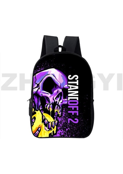 Canvas Anime Standoff 2 Mochilas 3D Karikatür Baskı Bookbag 16 Inç Koleji Genç Yüksek Street Street Çantaları Büyük Dizüstü Day Pack Renk: STANDOFF292/BOYUT: 42 x 29 x 16 cm (Yurt Dışından)
