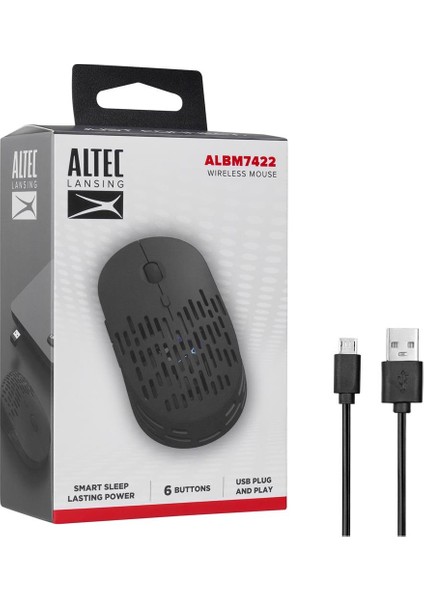 ALBM7422 Siyah 2.4ghz Şarj Edilebilir Tek Renkli 1600DPI Optik Kablosuz Mouse fiyatları