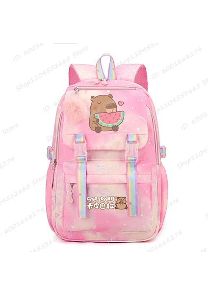 Capya Karpuz Grafik Baskı Okul Çantaları Sevimli Çizgi Film Çocuklar Sırt Çantası Kızlar Erkekler Okul Sırt Çantası Capya Severler Çantalar Renk: Pembe (Yurt Dışından)