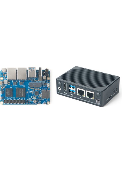 Friendly Elec Nanopi M5 Geliştirici Kartı – 8gb Ram, Metal Kasa, Wi-Fi M.2 Sdıo modelleri
