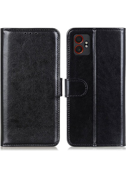 Samsung Galaxy Xcover7 Pro Crazy Horse Doku Pu Deri Telefon Standı Kılıfı (Yurt Dışından)