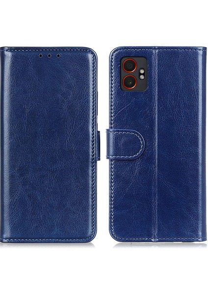 Samsung Galaxy Xcover7 Pro Crazy Horse Doku Pu Deri Telefon Standı Kılıfı (Yurt Dışından)