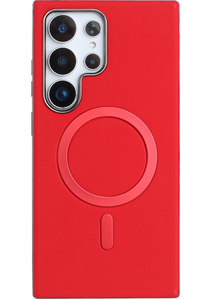 Samsung Galaxy S23 Ultra Elektroliz Pu + Tpu Telefon Arka Kapağı Magsafe ile Uyumlu (Yurt Dışından)