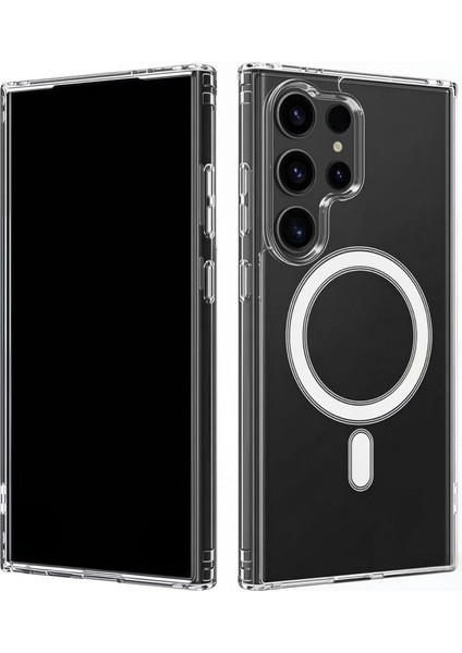 Samsung Galaxy S23 Ultra Şeffaf Kılıf Telefon Kılıfı Magsafe ile Uyumlu (Yurt Dışından)
