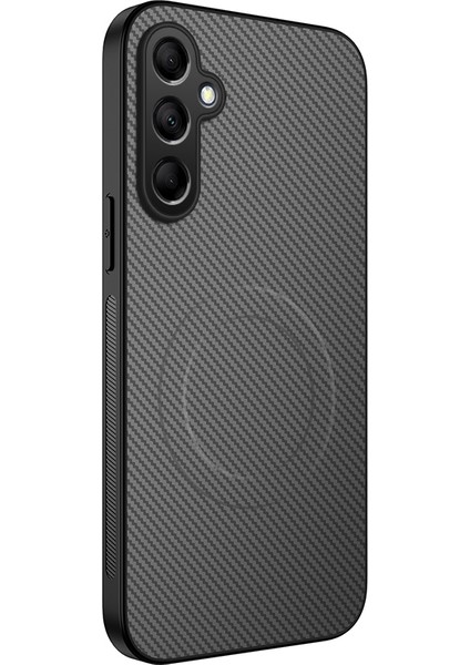 Samsung Galaxy S23 Fe Karbon Fiber Dokulu Pc Tpu Telefon Kılıfı Magsafe ile Uyumlu (Yurt Dışından)