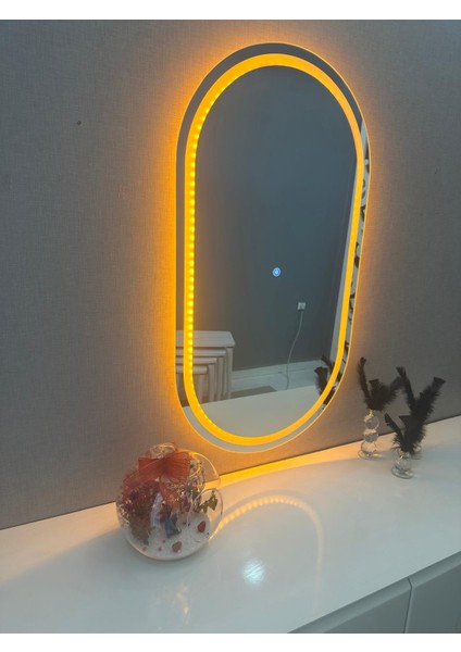 Oval Dokunmatik LED Işıklı Duvar Aynası modelleri