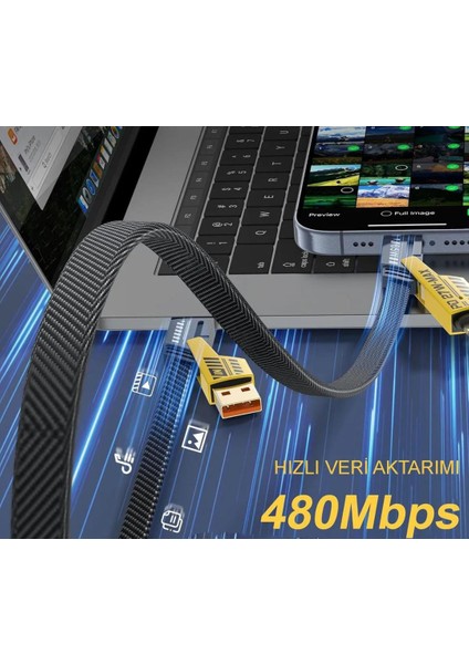 Pd 27W-MAX 65W Hızlı Şarj Destekli Dayanıklı 4'ü 1 Arada IPHONE15 Samsung S23 Uyumlu Metal Kablo, Şarj Kablosu, Hızlı Şarj modelleri