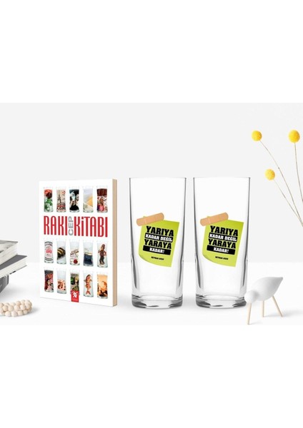 Renkli Baskılı Ikili Rakı Bardağı Seti, Kişiye Özel Tasarım