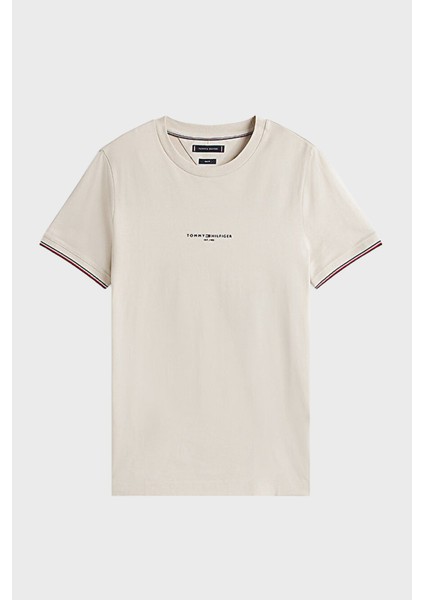 Logolu % 100 Pamuk Slim Fit Bisiklet Yaka T Shirt Erkek T Shirt MW0MW32584 Acg indirimleri