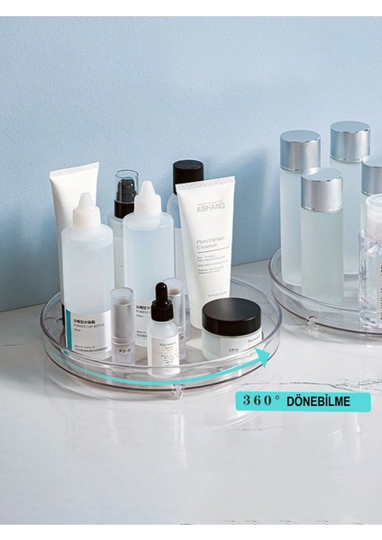 Döner Makyaj ve Takı Organizeri, 360 Derece Dönerek Düzen Sağlar, Şık ve Kullanışlı indirimleri