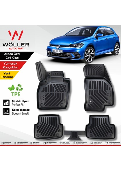 Volkswagen Polo Paspas Makyajlı 2021 Sonrası 3D Havuzlu Wöller Paspas