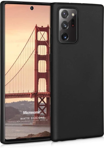 Matte Silicone Galaxy Note 20 Ultra Için Kılıf Siyah [galaxy Note 20 Ultra ile Uyumlu Kılıf - Siyah]