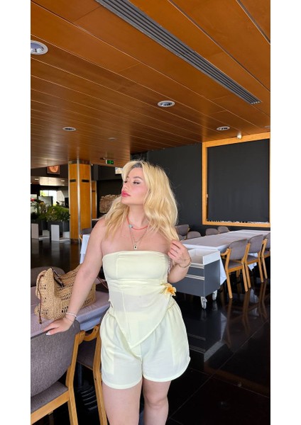 Straplez Meri Şort Bluz Takım fiyatları