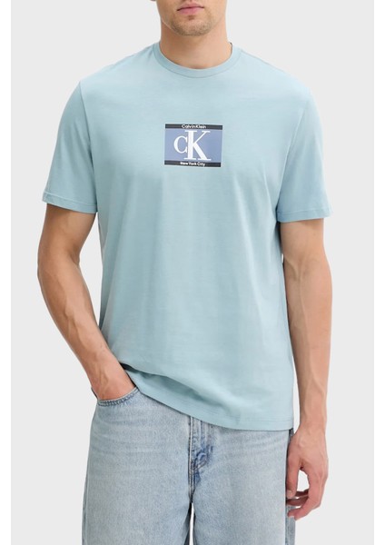 % 100 Pamuk Regular Fit Bisiklet Yaka Logolu T Shirt LV04RC854GCJ4 Erkek T Shirt LV04RC854G Cj4