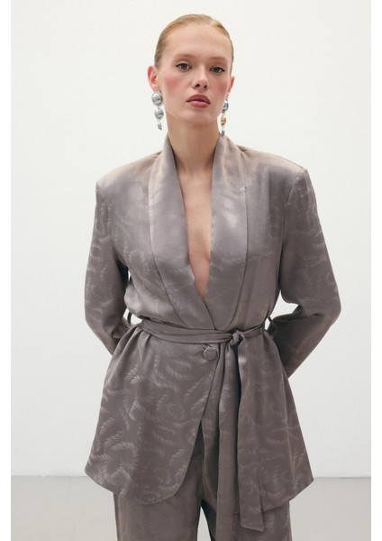 Jakar Saten Ceket - Vizon fiyatları