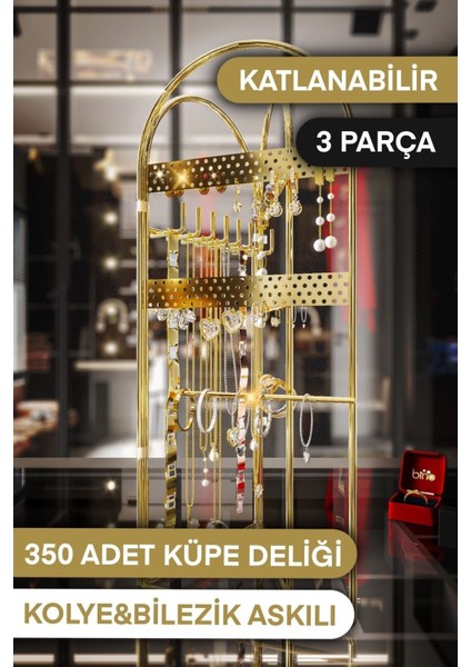 Şık ve Düzenli Takı ve Makyaj Organizeri, Dekoratif Oval Stand, Kolye ve Yüzük Kutusu modelleri