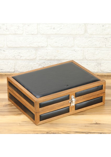 15LI Ahşap Saat Kutusu Saat Koleksiyon Kutusu Çoklu Deri Saat Kutusu Watch Case fırsatları