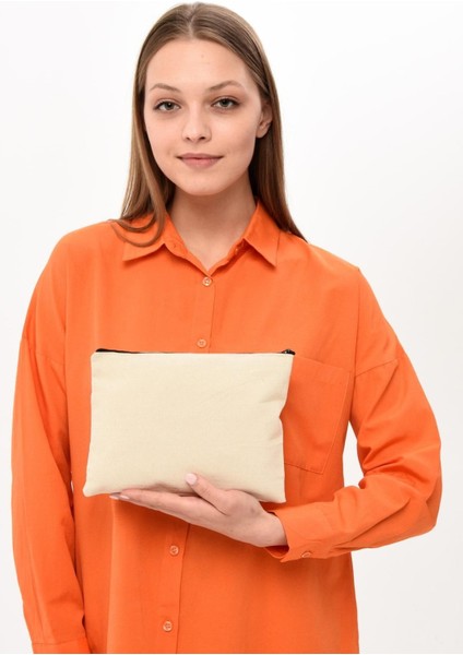 Kanvas Kumaş Clutch Çanta (25x18) modelleri