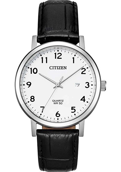 BI5070-06A Quartz Deri Kordonlu Klasik Gümüş Erkek Kol Saati