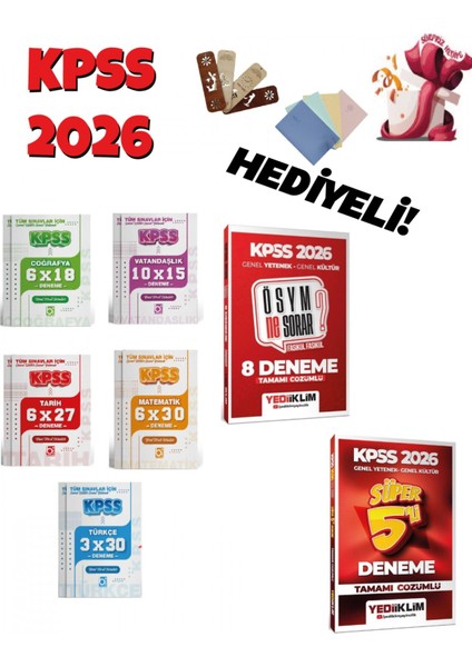 2026 Kpss Genel Yetenek Genel Kültür Tüm Dersler 44 Deneme Seti B