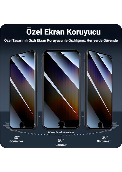 Realme C25 Uyumlu Gizlilik Filtreli Hayalet Ekran Koruyucu Cam(2 Adet) modelleri