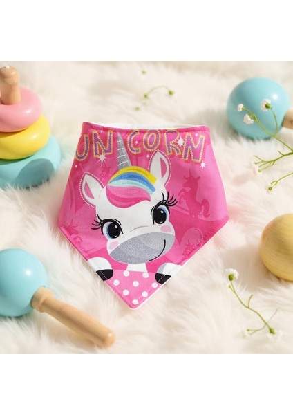 Unicorn Kız Bebek Fular Önlük