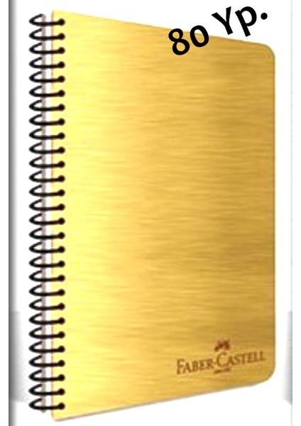 Spiralli Çizgili Defter Metalik Renkler 1 Adet