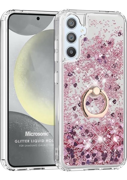 Galaxy A55 Kılıf Glitter Liquid Holder Pembe [galaxy A55 ile Uyumlu Kılıf - Pembe]