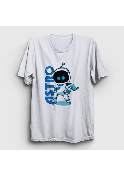 Unisex Beyaz Oyun Kaptan Astro Bot T-Shirt