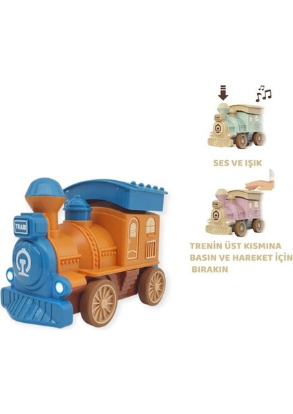 Oyuncak Tren Işıklı Sesli Bas Gitsin 14CM - Mavi - 8068A fırsatları