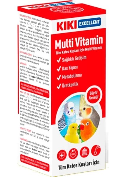 Kıkı Excellent Kuşlar Için Multi Vitamin 25 ml fiyatları