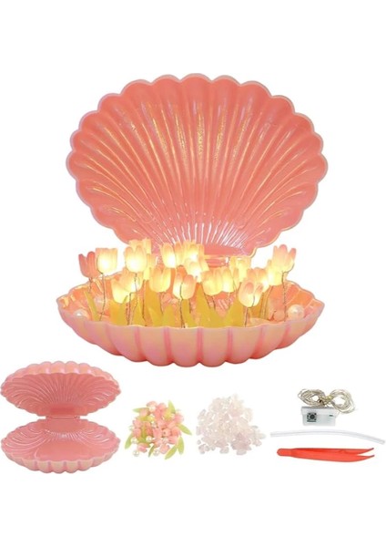 LED Işıklı Kendin Yap Deniz Kabuğu Tasarımlı Lale Lamba fiyatları