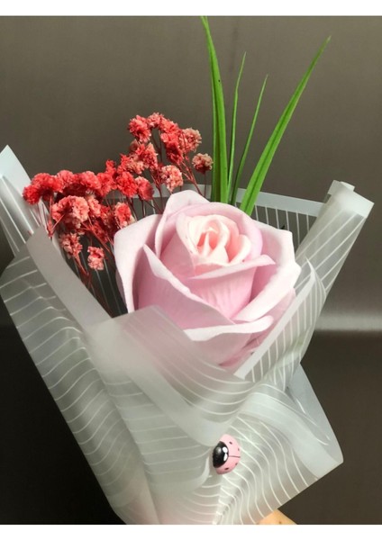 Tekli Pembe Gül,çiçek Buketi,çiçek,özel Gün ,hediye modelleri
