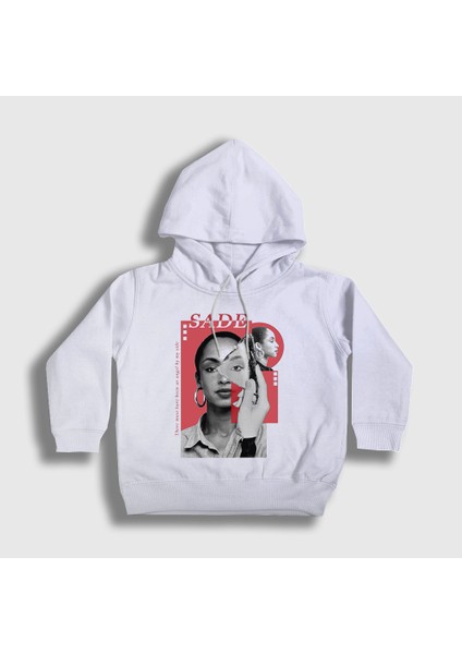 Unisex Çocuk Beyaz Angel Müzik Sade Kapüşonlu Sweatshirt