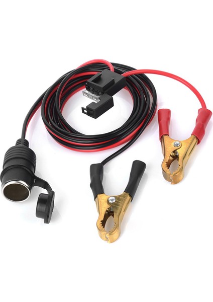 12V 24V Kadın Araba Çakmak Soket Pil Timsah Timsah Klipleri Konektörü 2ft Araba Aküsü Kelepçeli Uzatma Şarj Kablosu (Yurt Dışından) modelleri