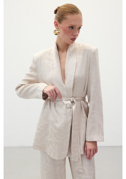 Jakar Saten Ceket - Bej fiyatları