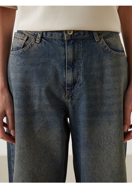Yeni Sezon Baggy Fit Kadin Jean Pantolon - S5LK71Z8 fırsatları