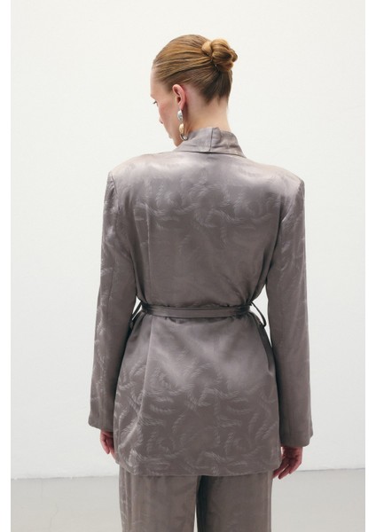 Jakar Saten Ceket - Vizon fırsatları