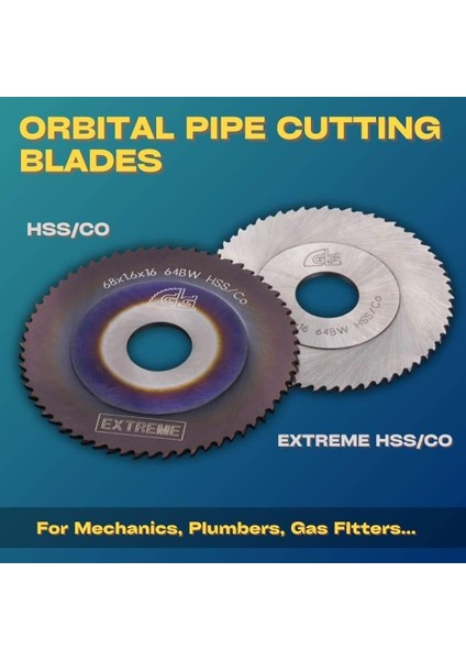 Glg 68X1.6X16MM 64BW Diş Hss/cobalt - Orbital Boru Kesme Testere Bıçağı (Gf Makine Tezgahları Için) fırsatları