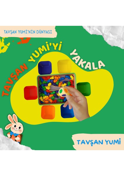 - Tavşan Yumi'yi Yakala -Renk Eşleştirme Oyunu - Zarı At Cımbızla Yumi'yi Yakala -70 Parça Kutu Oyunu fırsatları