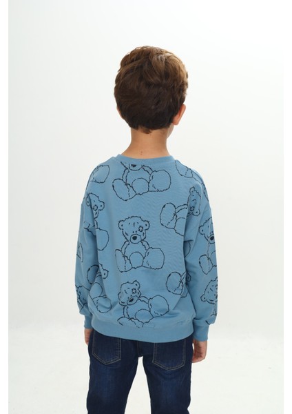 Erkek Çocuk Komple Ayı Baskılı Sweatshirt fırsatları