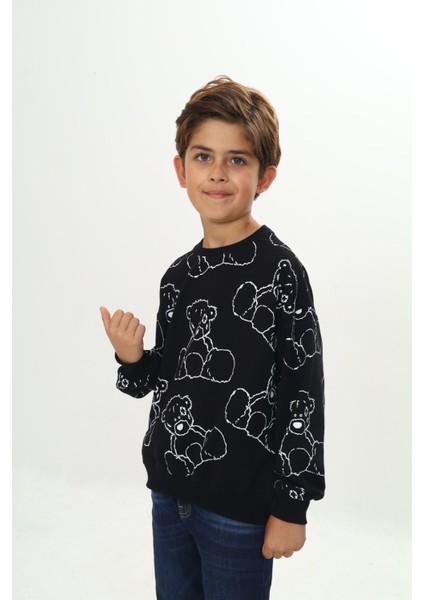 Erkek Çocuk Komple Ayı Baskılı Sweatshirt fiyatları