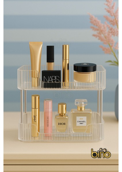 İki Katlı Makyaj ve Takı Organizeri, Banyo ve Çekmeceler İçin Saklama Rafı indirimleri