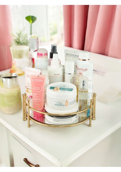 Şeffaf Ayna Kaplamalı Çok Bölmeli Makyaj Organizeri