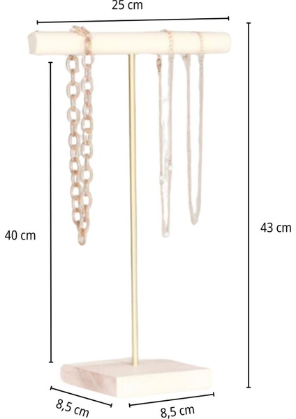40 cm Ahşap Takı Organizeri Dekoratif Kolye Askısı ve Aksesuar Düzenleyici fırsatları