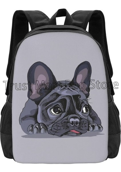 Fransız Bulldog Art Baskı Seyahat Sırt Çantaları Erkek Kadın Hafif Omuz Çantaları Okul Kitap Çantası Koleji Öğrencisi Daypackcolor: 1 (Yurt Dışından)