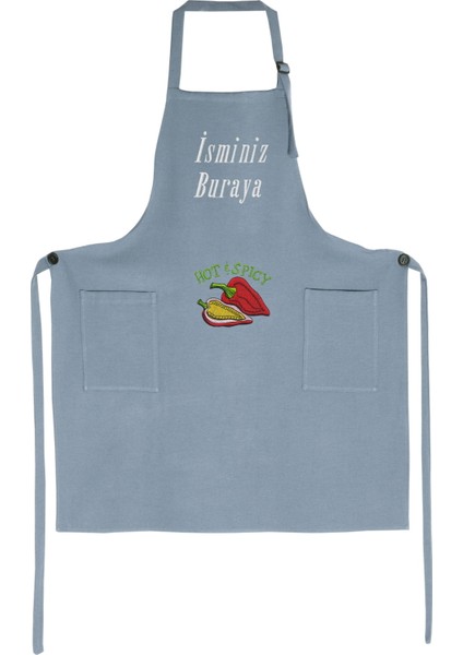 Mutfak Önlüğü Kişiye ve İsme Özel Nakışlı Mutfak Önlüğü BIBER02 Farklı Renkler fiyatları